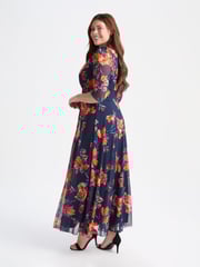 Scarlett & Jo Navy Red Verity Print Maxi Gown - Image 2 of 4