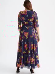 Scarlett & Jo Navy Red Verity Print Maxi Gown - Image 4 of 4