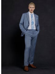 River Island Blue Ground Check Suit Jacket - Image 1 of 10