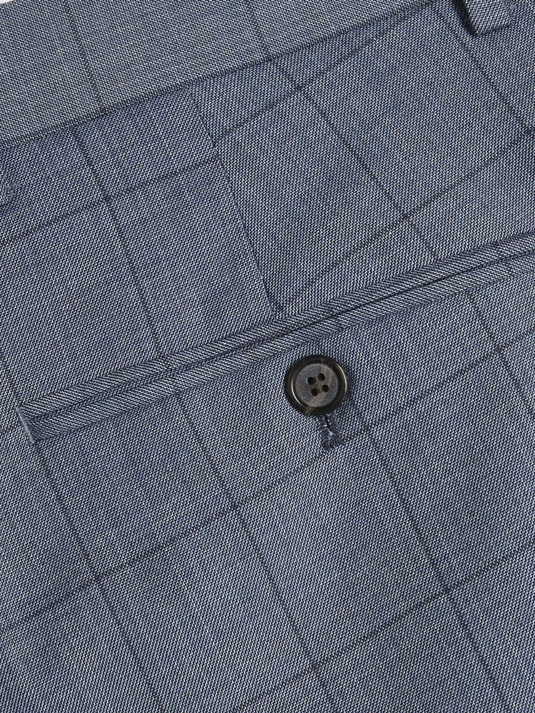 River Island Blue Ground Check Suit Jacket - Image 10 of 10