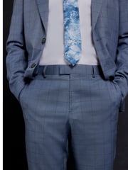 River Island Blue Ground Check Suit Jacket - Image 4 of 10