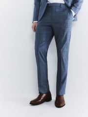 River Island Blue Ground Check Suit Jacket - Image 5 of 10