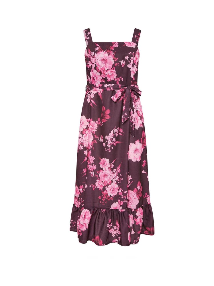 Yours Curve Purple London Flower Look Dress - Image 5 of 5