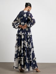 Joanna Hope Blue Romantic Ruffle Dress - Image 2 of 4
