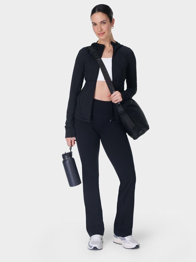 Sweaty Betty Black Power 34 Bootcut Workout Trousers - Image 1 of 10