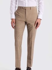 MOSS Natural Tailored Fit Performance Trousers - Image 1 of 3