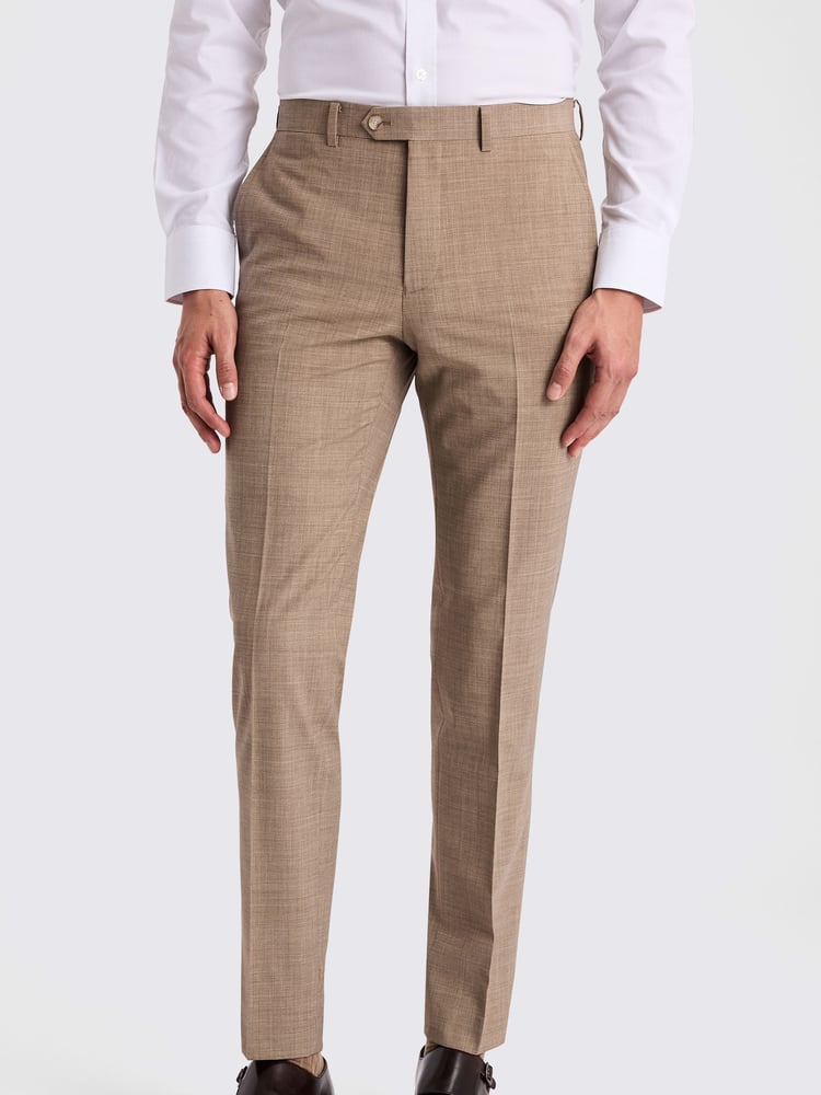 MOSS Natural Tailored Fit Performance Trousers - Image 1 of 3