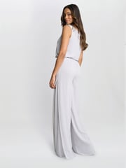 Gina Bacconi Chiffon Layered Slit Trousers - Image 2 of 6