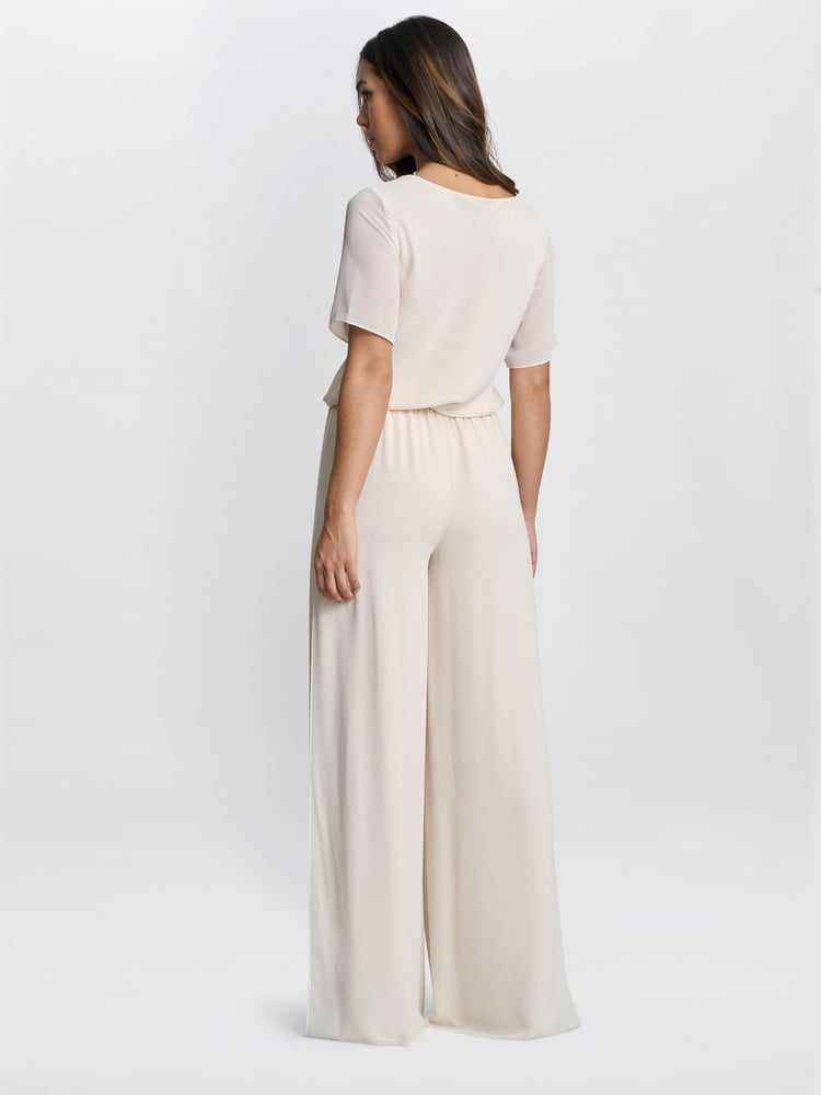 Gina Bacconi Chiffon Layered Slit Trousers - Image 2 of 6