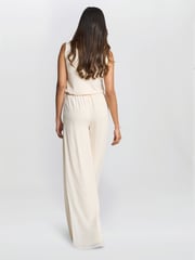 Gina Bacconi Chiffon Layered Slit Trousers - Image 5 of 6