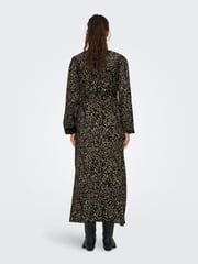 JDY Brown Leopard Print Knit Midi Dress - Image 3 of 5