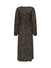 JDY Brown Leopard Print Knit Midi Dress - Image 5 of 5