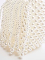 River Island White Waterfall Pearl Bag - Image 4 of 6