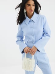 River Island White Waterfall Pearl Bag - Image 6 of 6