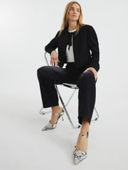 River Island Black Black Tie Front Blazer - Image 3 of 6