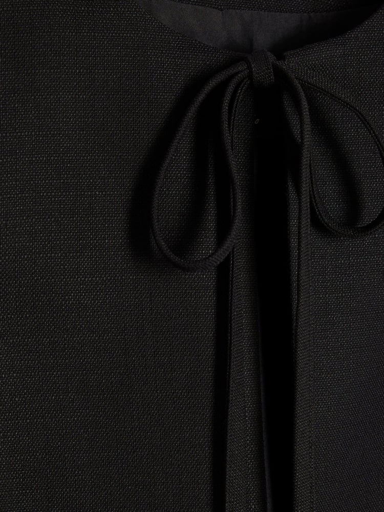 River Island Black Black Tie Front Blazer - Image 6 of 6