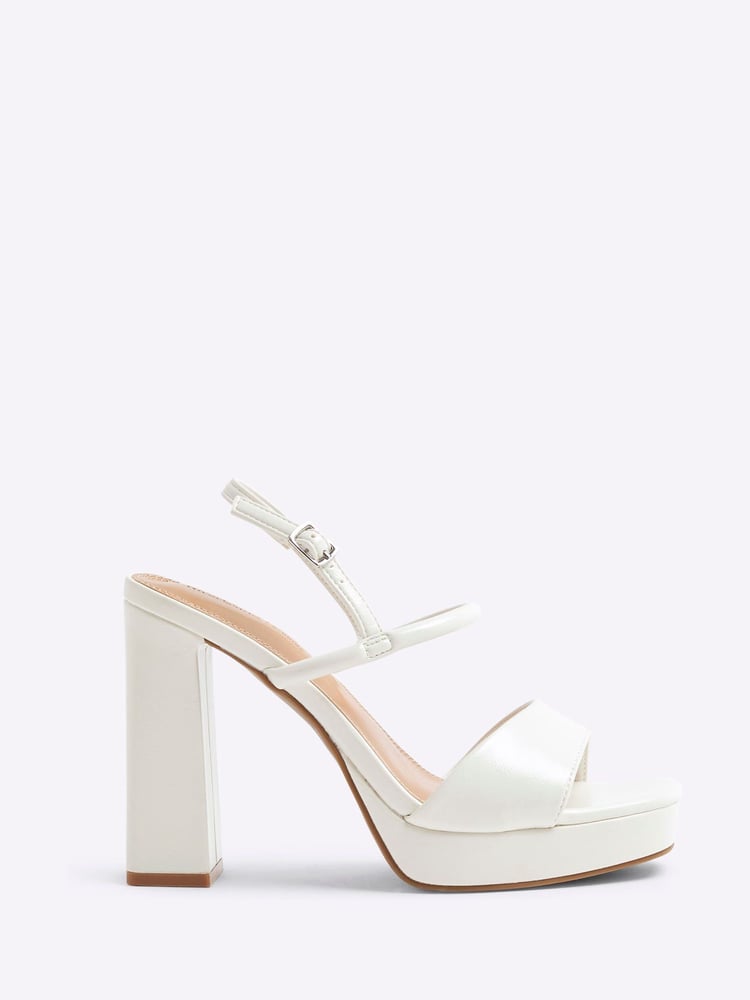 River Island White Sling Back Platform Sandals - Image 2 of 6 River Island White Sling Back Platform Sandals - Image 2 of 6