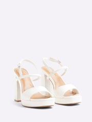 River Island White Sling Back Platform Sandals - Image 3 of 6