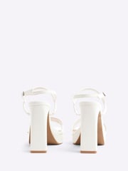 River Island White Sling Back Platform Sandals - Image 4 of 6