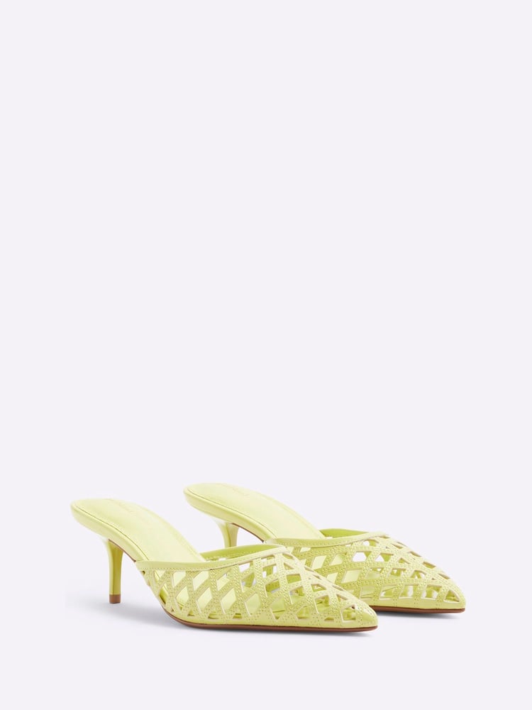 River Island Green Lattice Mule Court Shoes - Image 2 of 6