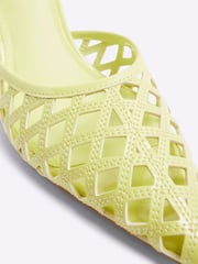 River Island Green Lattice Mule Court Shoes - Image 4 of 6