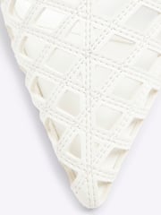 River Island White Lattice Mule Court Shoes - Image 5 of 6
