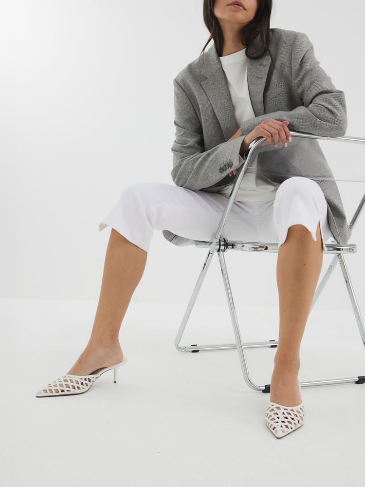 River Island White Lattice Mule Court Shoes - Image 6 of 6 River Island White Lattice Mule Court Shoes - Image 6 of 6