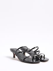 River Island Black Strappy Kitten Heel Mules - Image 3 of 6