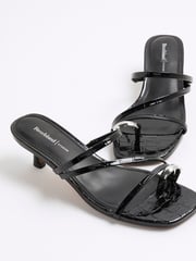 River Island Black Strappy Kitten Heel Mules - Image 5 of 6