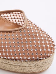 River Island Pink Closed Toe Embellished Wedge Sandals - Image 5 of 6