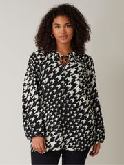 Evans Tie-Neck Long Sleeve Blouse - Image 1 of 4