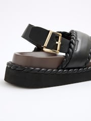 River Island Black Wide Fit Cross Strap Sandals - Image 6 of 6