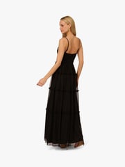 Adrianna by Adrianna Papell Mesh Strapless Black Long Dress - Image 2 of 6