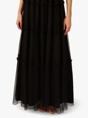 Adrianna by Adrianna Papell Mesh Strapless Black Long Dress - Image 5 of 6