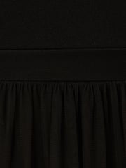 Adrianna by Adrianna Papell Mesh Strapless Black Long Dress - Image 6 of 6