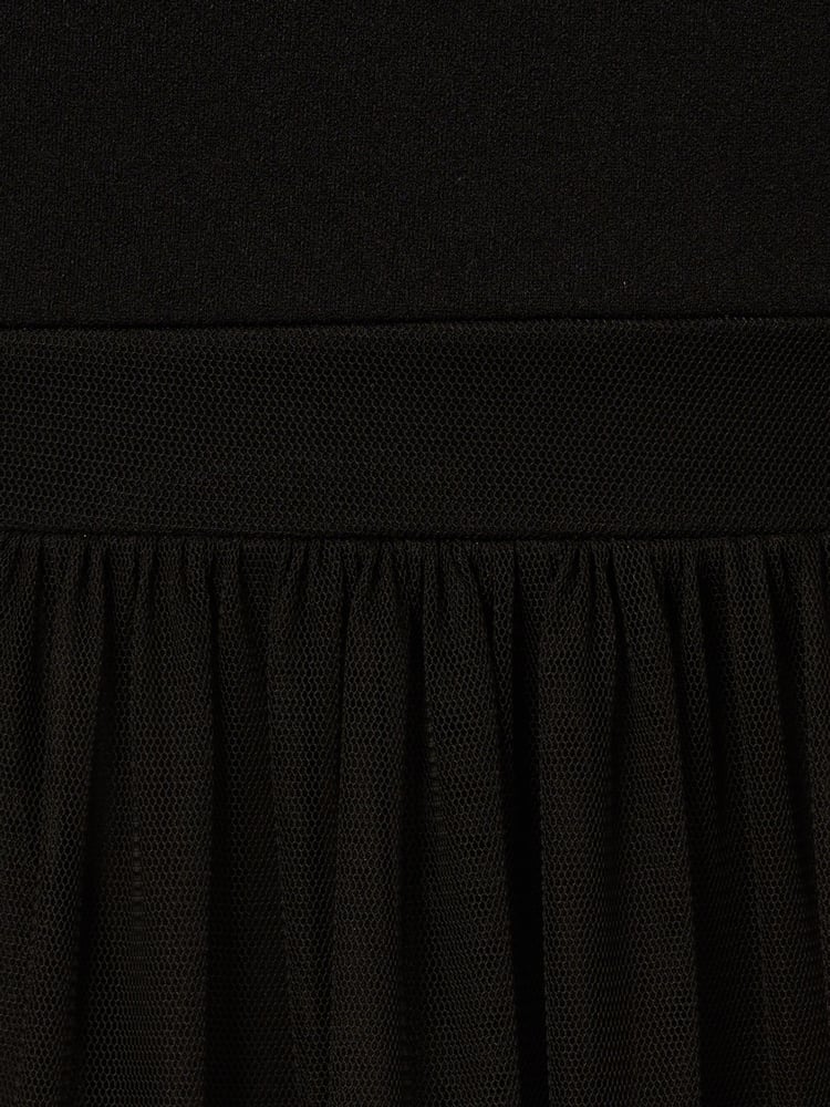 Adrianna by Adrianna Papell Mesh Strapless Black Long Dress - Image 6 of 6