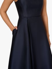 Adrianna Papell Blue Mikado Ankle Dress - Image 5 of 6