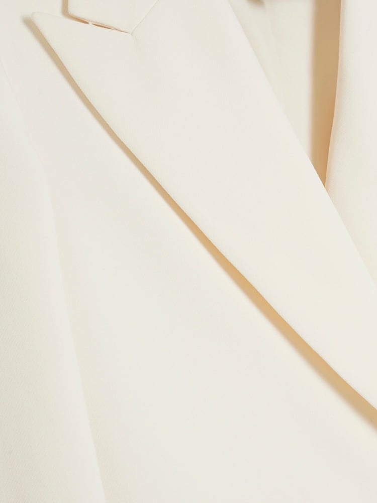 River Island Cream Oversized Petite Double Breasted Blazer - Image 6 of 6