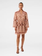 Forever New Brown Sonny Petite Printed Mini Dress - Image 5 of 5