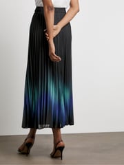 Joanna Hope Blue Pleated Ombre Skirt - Image 2 of 4
