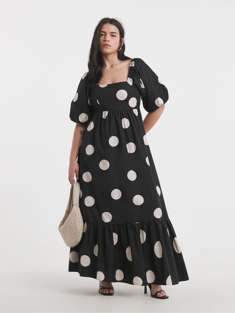 Simply Be Black 100% Cotton Poplin Maxi Dress - Image 1 of 4