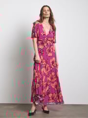 Joanna Hope Pleated Empire Black Dress - Image 1 of 4