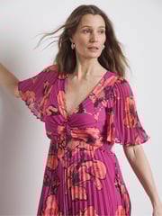 Joanna Hope Pleated Empire Black Dress - Image 3 of 4