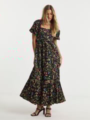 Simply Be Black Poplin Maxi 100% Cotton Dress - Image 2 of 6