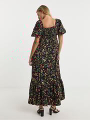 Simply Be Black Poplin Maxi 100% Cotton Dress - Image 3 of 6