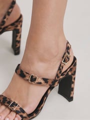 Simply Be Brown Extra Wide Fit Barely There High Heel Sandals - Image 3 of 4