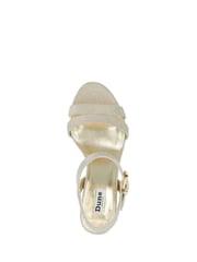 Dune London Gold Tone Wide Fit Merisa 2 Part Block Heel Sandals - Image 4 of 6