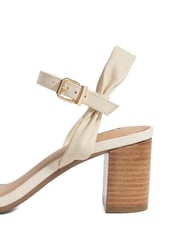 Dune London Cream Wide Fit Jaliz Two Part Heel Sandals - Image 5 of 6