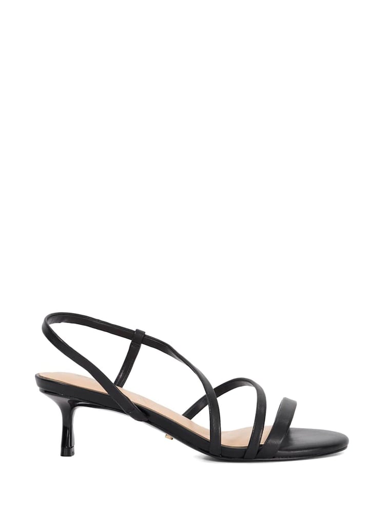 Dune London Black Movement Asymmetric Kitten Heels - Image 1 of 6