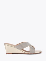 KG Kurt Geiger Gold Avril Gem Sandals - Image 1 of 4